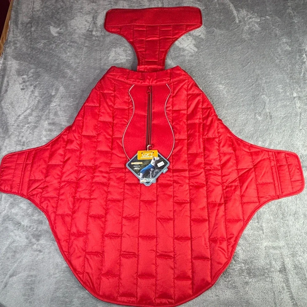 Kurgo Loft Jacket Dog Coat XL Chili Red Quilted Reflective Water Resistant‎ NEW
